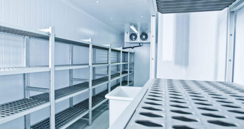 Commercial walk in cooler and storage